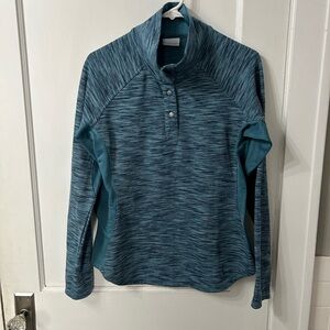 Columbia Teal and Blue Knit Pullover